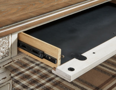 Ashley Realyn White Brown 60" Home Office Desk