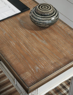 Ashley Realyn White Brown 2-Piece Home Office Desk