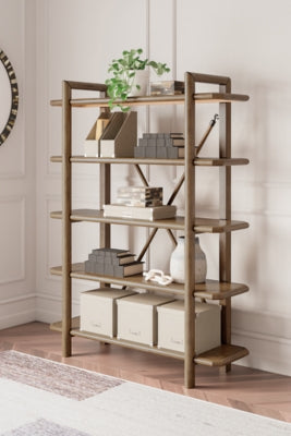 Ashley Roanhowe Brown 71" Bookcase