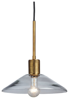 Ashley Chaness Clear Brass Pendant Light