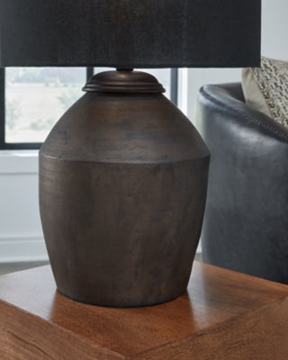 Ashley Naareman Metallic Black Table Lamp