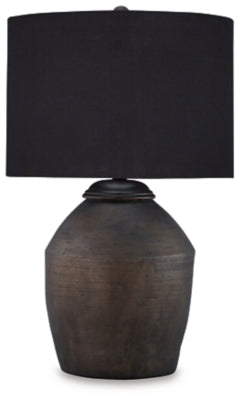 Ashley Naareman Metallic Black Table Lamp