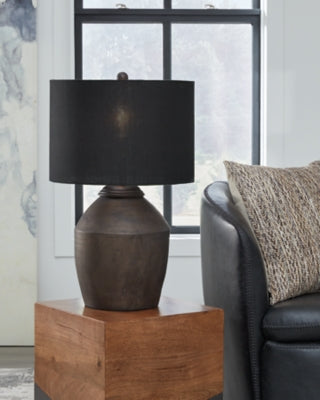 Ashley Naareman Metallic Black Table Lamp