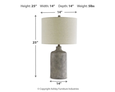 Ashley Linus Antique Black Table Lamp