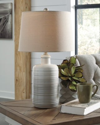 Ashley Marnina Taupe Table Lamp (Set of 2)
