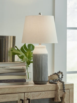 Ashley Afener Blue Beige Table Lamp (Set of 2)