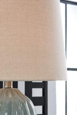 Ashley Hadbury Pale Blue Teal Table Lamp (Set of 2)