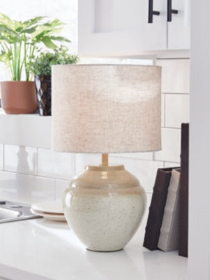 Ashley Waldish Cream Beige Table Lamp