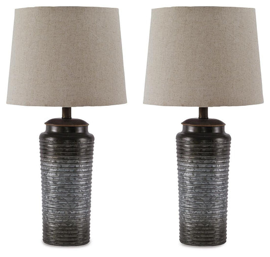 Ashley Norbert Gray Table Lamp (Set of 2)