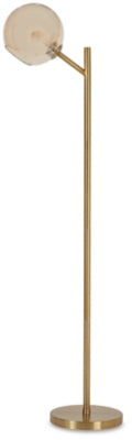 Ashley Abanson Amber Gold Finish Floor Lamp