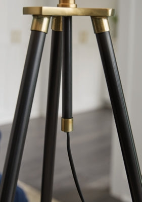 Ashley Cashner Black Gold Finish Floor Lamp