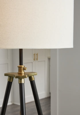 Ashley Cashner Black Gold Finish Floor Lamp