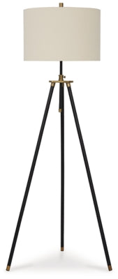 Ashley Cashner Black Gold Finish Floor Lamp