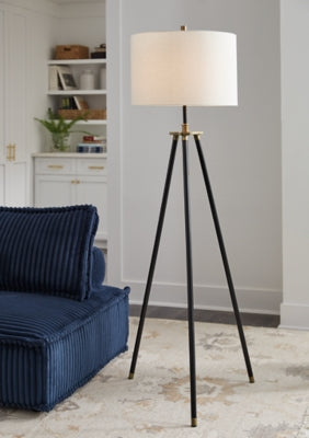 Ashley Cashner Black Gold Finish Floor Lamp