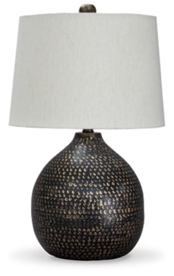 Ashley Maire Black Gold Finish Table Lamp
