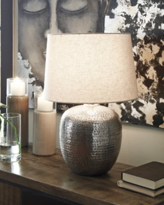 Ashley Magalie Antique Silver Finish Table Lamp