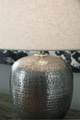 Ashley Magalie Antique Silver Finish Table Lamp