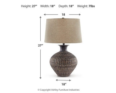 Ashley Magan Antique Bronze Finish Table Lamp