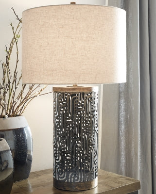 Ashley Dayo Gray Gold Finish Table Lamp