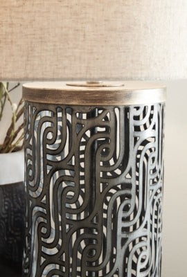 Ashley Dayo Gray Gold Finish Table Lamp