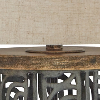 Ashley Dayo Gray Gold Finish Table Lamp