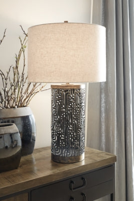 Ashley Dayo Gray Gold Finish Table Lamp