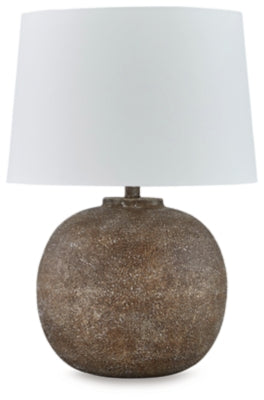 Ashley Neavesboro Antique Brown White Table Lamp
