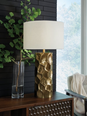 Ashley Marshawn Gold Finish Table Lamp