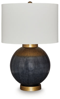 Ashley Adara Blue Gold Finish Table Lamp