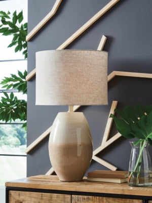 Ashley Linas Cream Beige Table Lamp