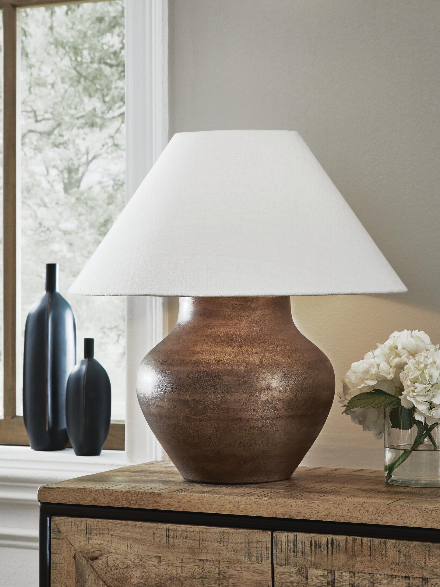 Ashley Whitham Antique Copper Finish Table Lamp