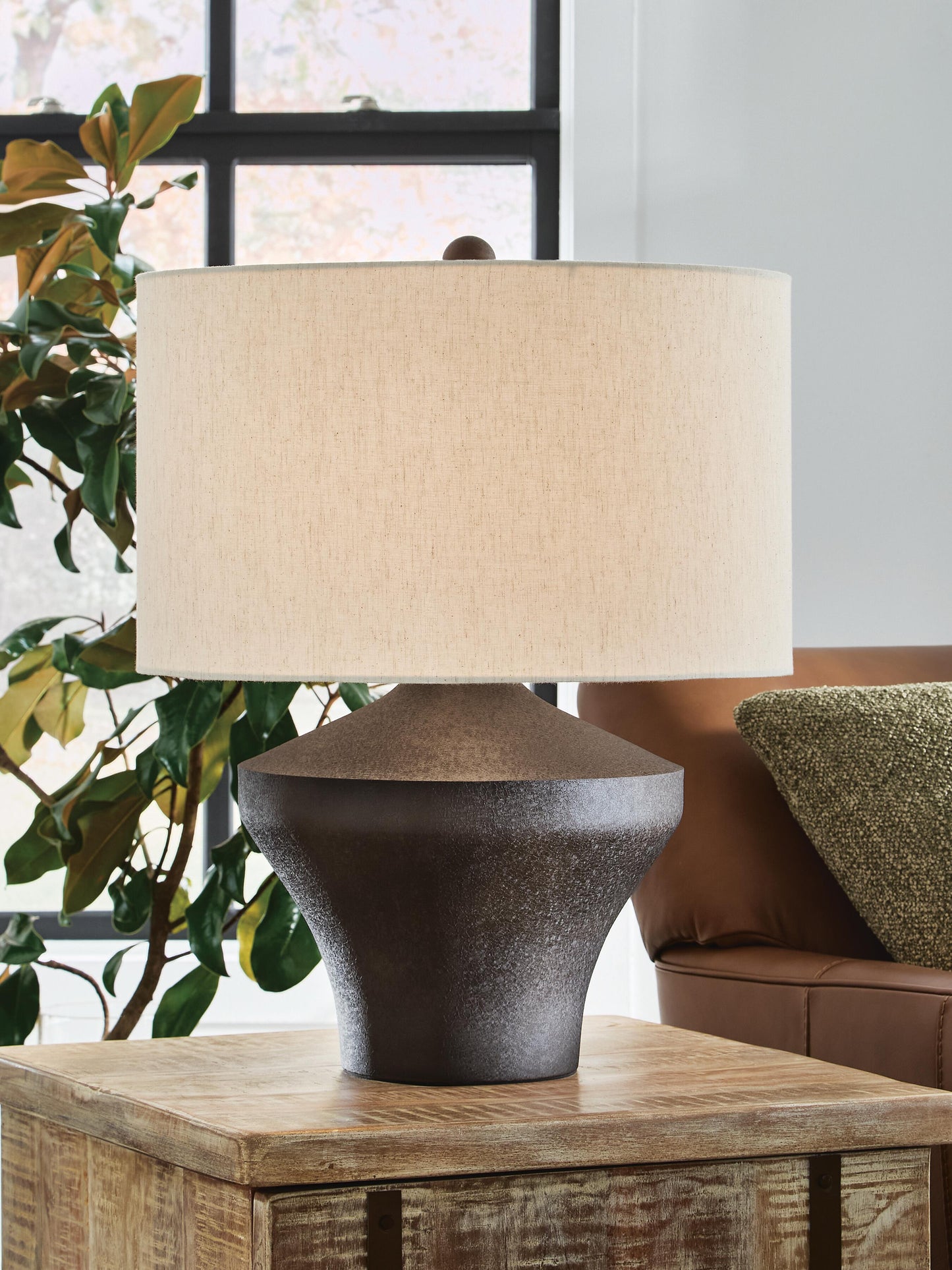 Ashley Dolanham Distressed Brown Table Lamp