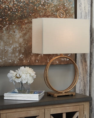 Ashley Mahala Antique Gold Finish Table Lamp
