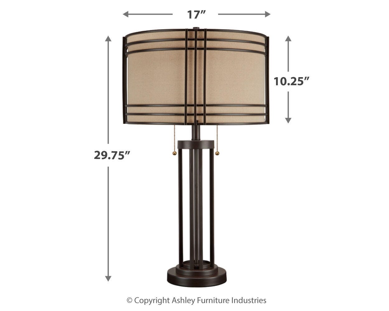Ashley Hanswell Dark Brown Table Lamp