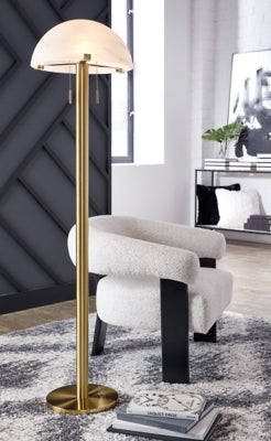 Ashley Tobbinsen Brass Finish Floor Lamp