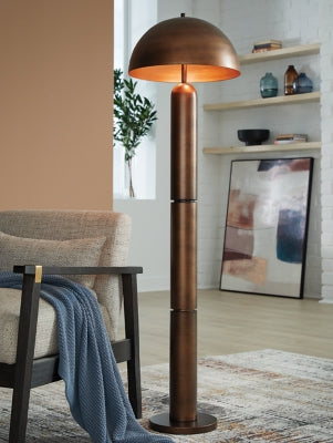Ashley Wendfield Antique Copper Finish Floor Lamp