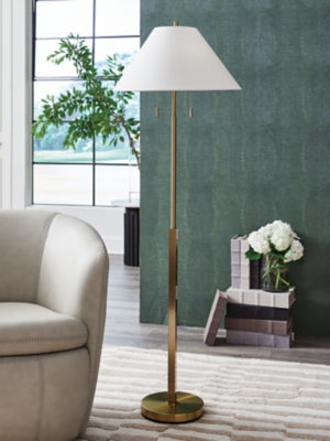 Ashley Haigwood Gold Finish Floor Lamp