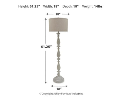 Ashley Bernadate Whitewash Floor Lamp