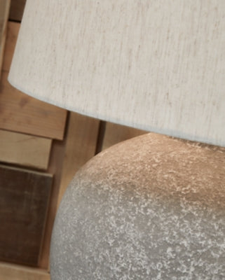 Ashley Dreward Distressed Gray Table Lamp