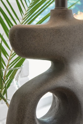 Ashley Danacy Distressed Black Table Lamp