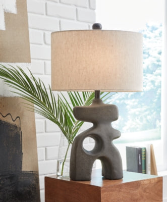Ashley Danacy Distressed Black Table Lamp