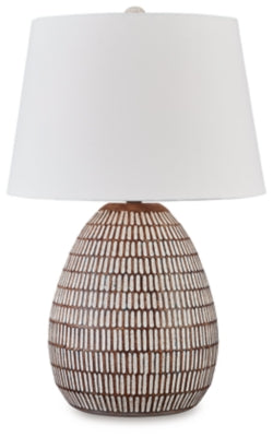 Ashley Darrich Beige White Table Lamp