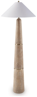 Ashley Gasparleigh Brown Gold Finish Floor Lamp