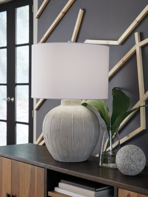 Ashley Calbert Warm Gray Table Lamp