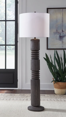 Ashley Fainwell Distressed Black Floor Lamp