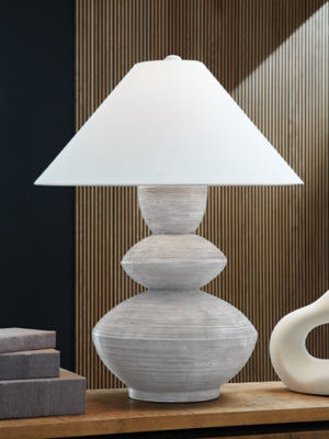 Ashley Brickdon Distressed White Table Lamp
