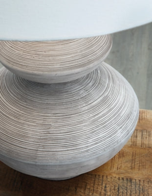 Ashley Brickdon Distressed White Table Lamp