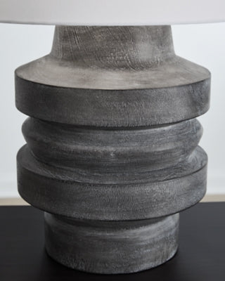 Ashley Wahida Distressed Black Table Lamp