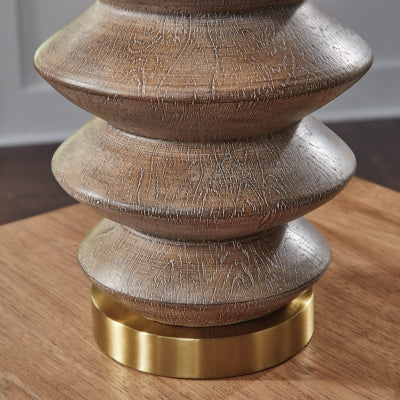 Ashley Jyllyard Brown Gold Finish Table Lamp