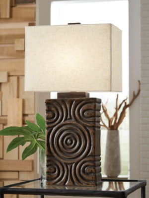Ashley Heathbury Antique Brown Table Lamp